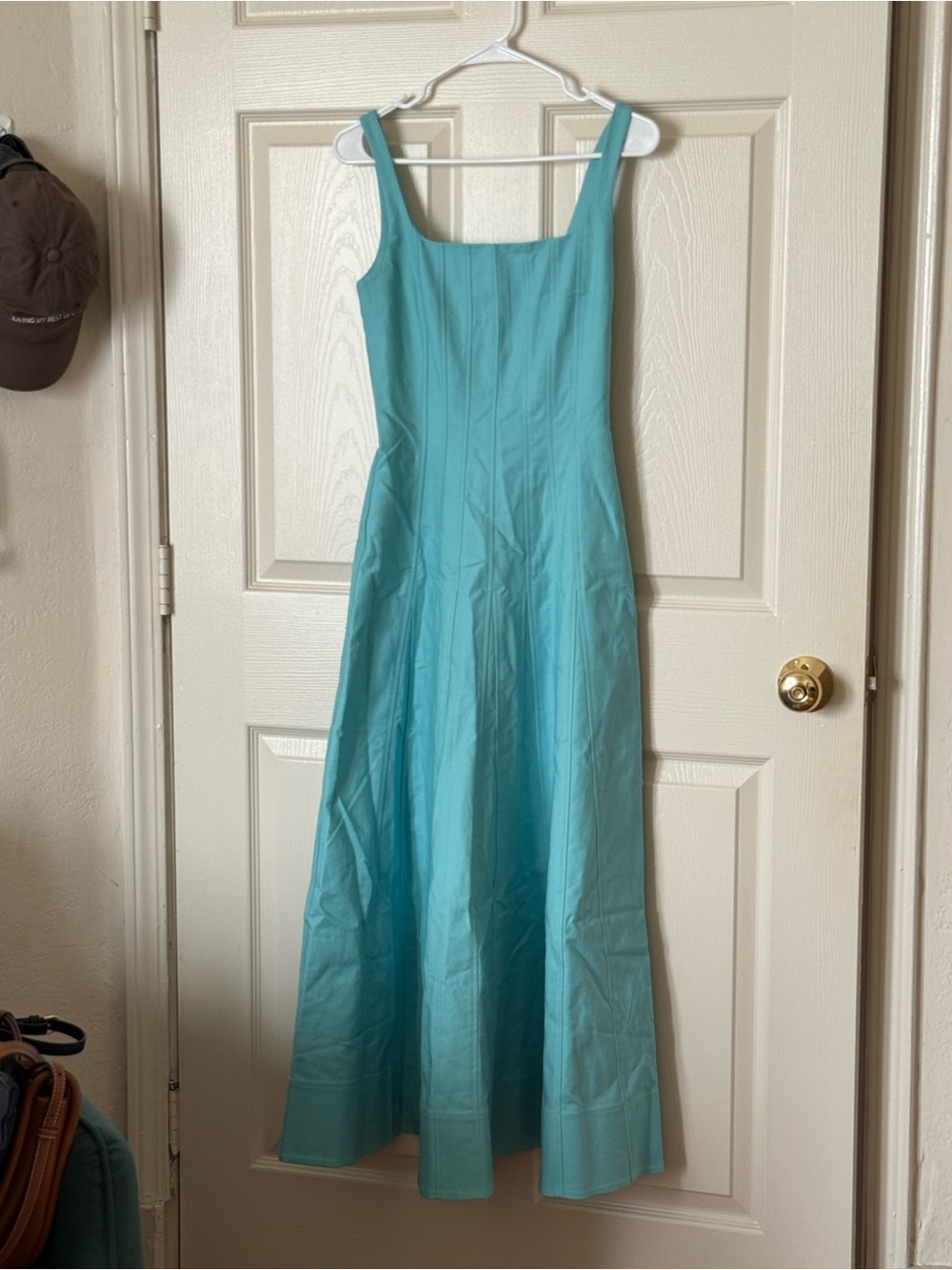 Anthropologie Sleeveless A-Line Dress in Aqua Blue (NEW WITH TAGS)